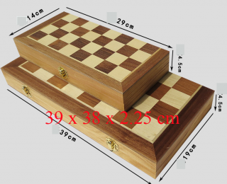 Bộ cờ vua gỗ sồi trắng loại trung